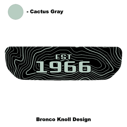 1966 Topographic Shifter Plate (Printed Series + Acrylic) - 2021+ Bronco - Speedlogix