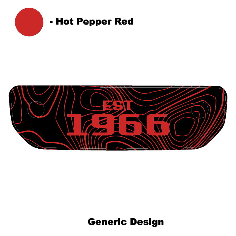 1966 Topographic Shifter Plate (Printed Series + Acrylic) - 2021+ Bronco - Speedlogix