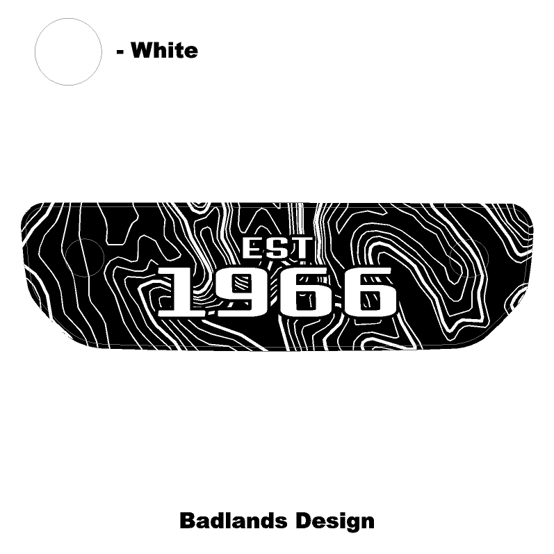 1966 Topographic Shifter Plate (Printed Series + Acrylic) - 2021+ Bronco - Speedlogix