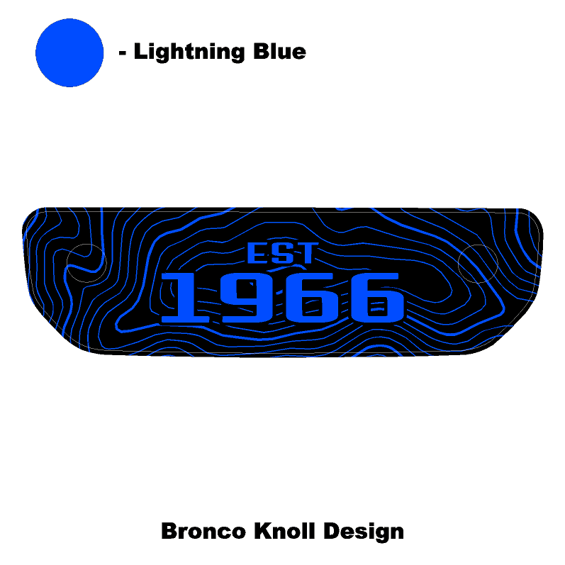 1966 Topographic Shifter Plate (Printed Series + Acrylic) - 2021+ Bronco - Speedlogix