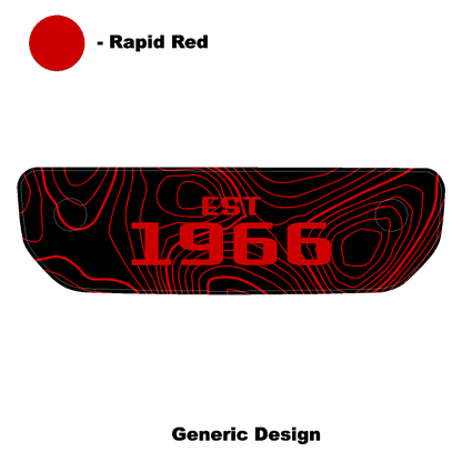 1966 Topographic Shifter Plate (Printed Series + Acrylic) - 2021+ Bronco - Speedlogix
