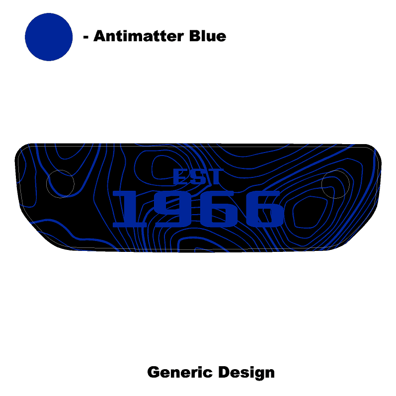 1966 Topographic Shifter Plate (Printed Series + Acrylic) - 2021+ Bronco - Speedlogix