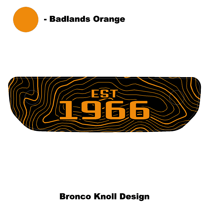 1966 Topographic Shifter Plate (Printed Series + Acrylic) - 2021+ Bronco - Speedlogix