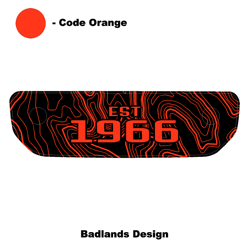1966 Topographic Shifter Plate (Printed Series + Acrylic) - 2021+ Bronco - Speedlogix
