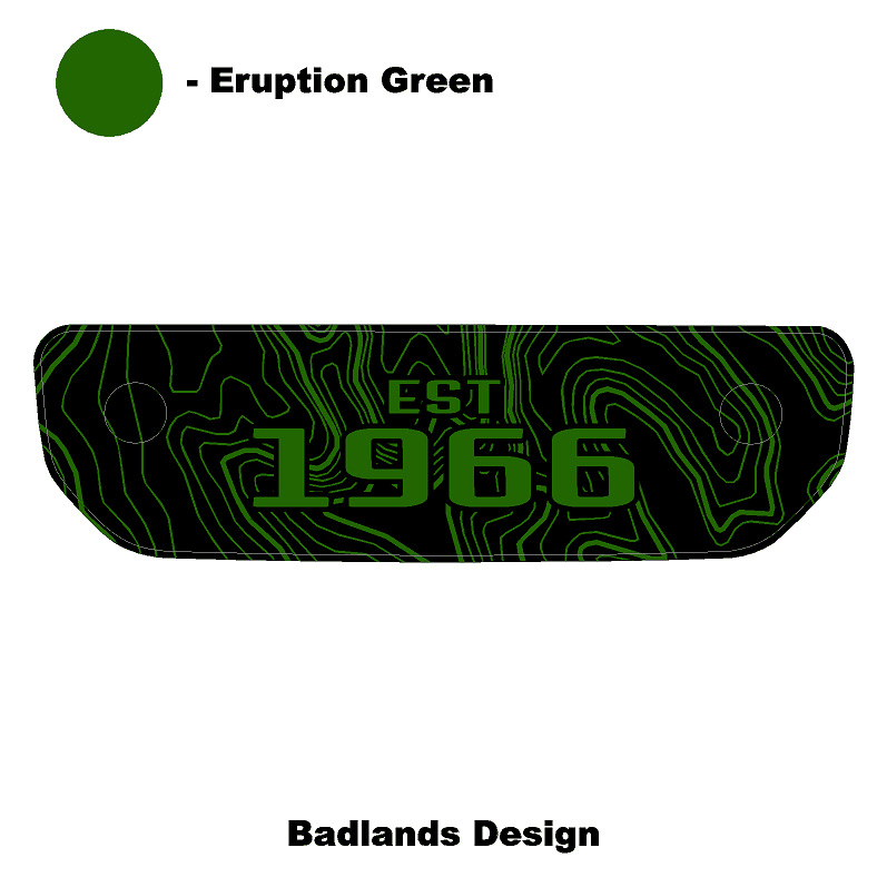 1966 Topographic Shifter Plate (Printed Series + Acrylic) - 2021+ Bronco - Speedlogix