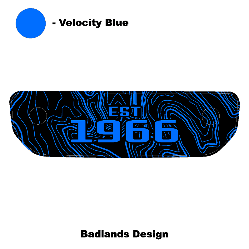1966 Topographic Shifter Plate (Printed Series + Acrylic) - 2021+ Bronco - Speedlogix