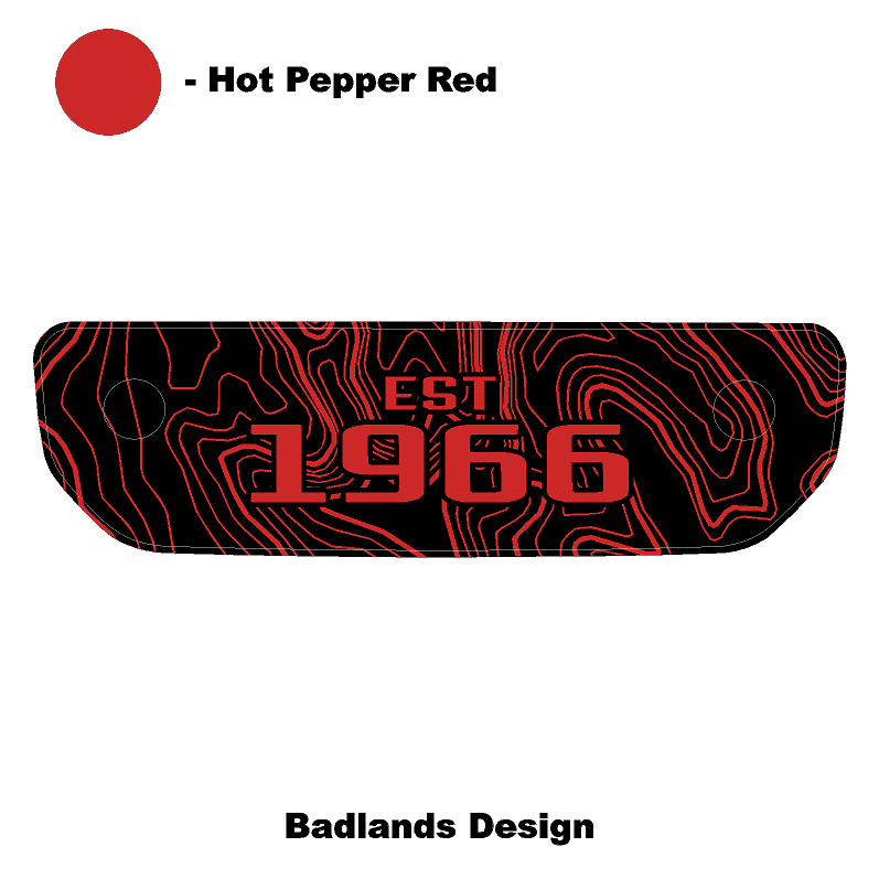 1966 Topographic Shifter Plate (Printed Series + Acrylic) - 2021+ Bronco - Speedlogix