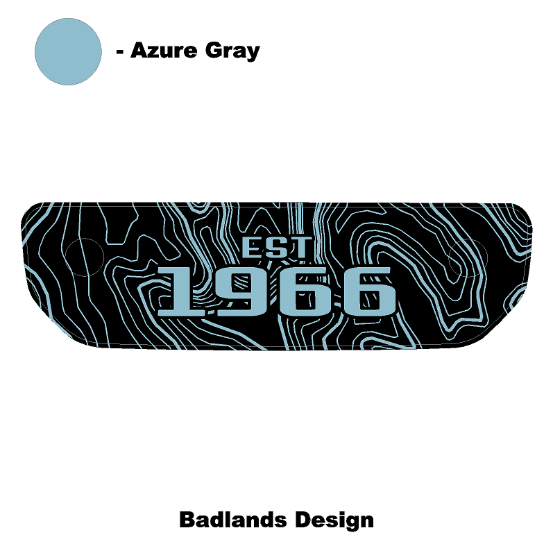 1966 Topographic Shifter Plate (Printed Series + Acrylic) - 2021+ Bronco - Speedlogix