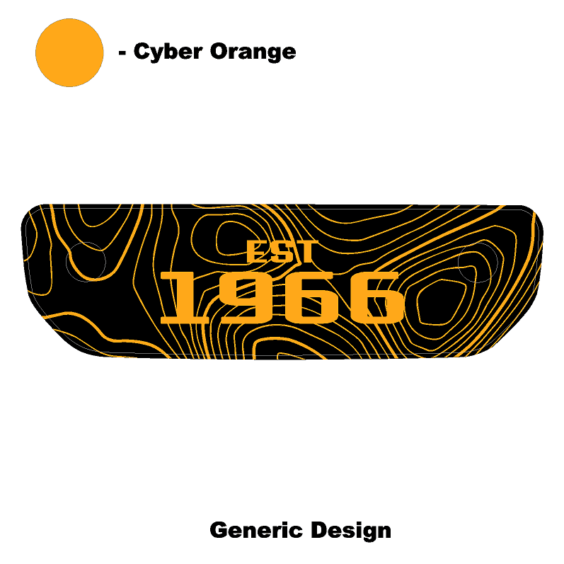 1966 Topographic Shifter Plate (Printed Series + Acrylic) - 2021+ Bronco - Speedlogix