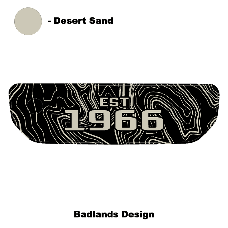 1966 Topographic Shifter Plate (Printed Series + Acrylic) - 2021+ Bronco - Speedlogix