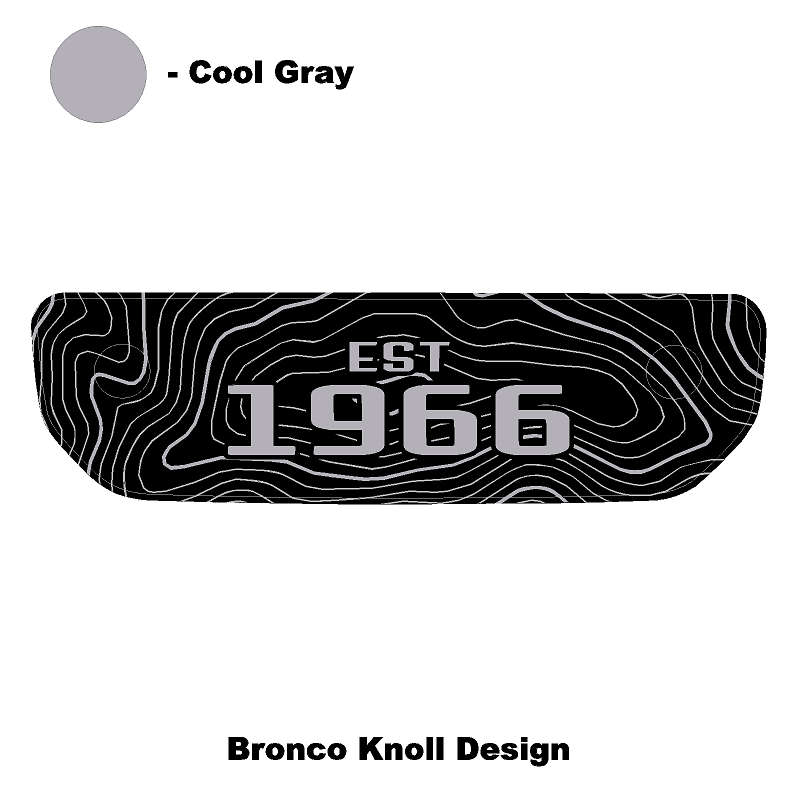 1966 Topographic Shifter Plate (Printed Series + Acrylic) - 2021+ Bronco - Speedlogix