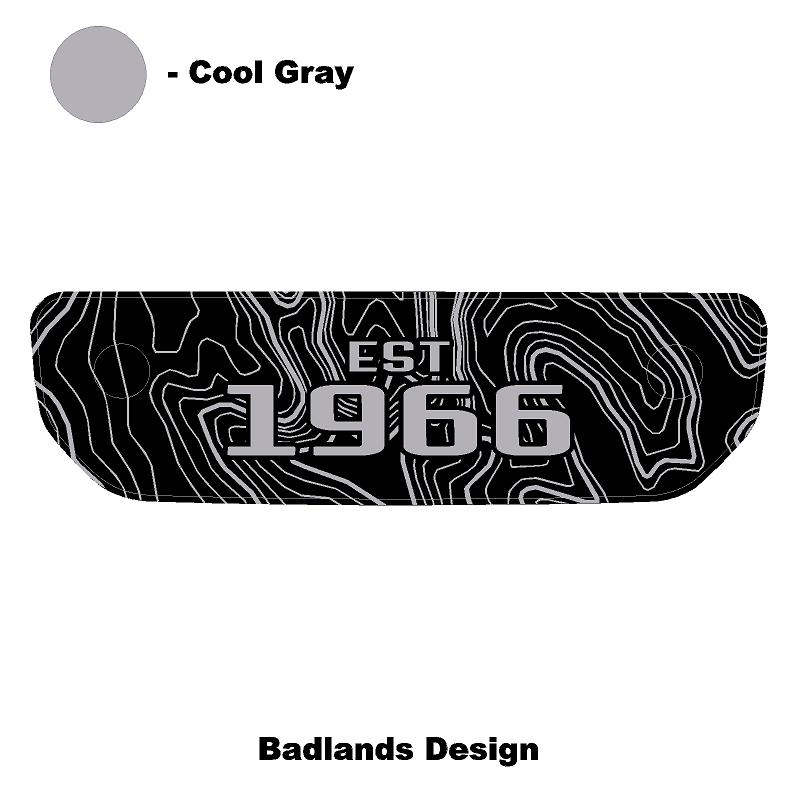 1966 Topographic Shifter Plate (Printed Series + Acrylic) - 2021+ Bronco - Speedlogix