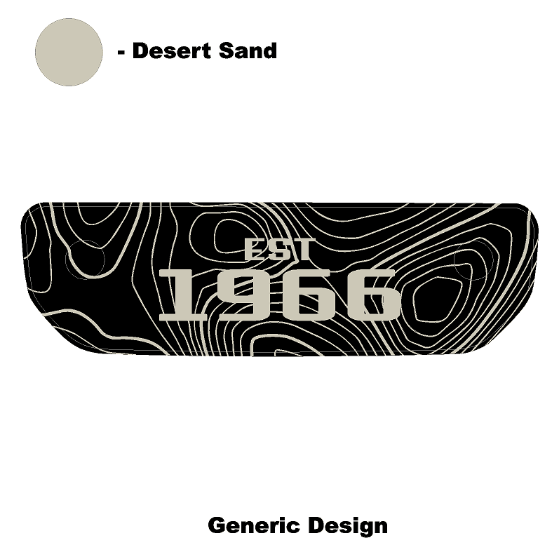 1966 Topographic Shifter Plate (Printed Series + Acrylic) - 2021+ Bronco - Speedlogix