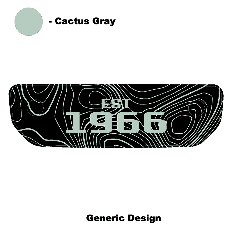 1966 Topographic Shifter Plate (Printed Series + Acrylic) - 2021+ Bronco - Speedlogix