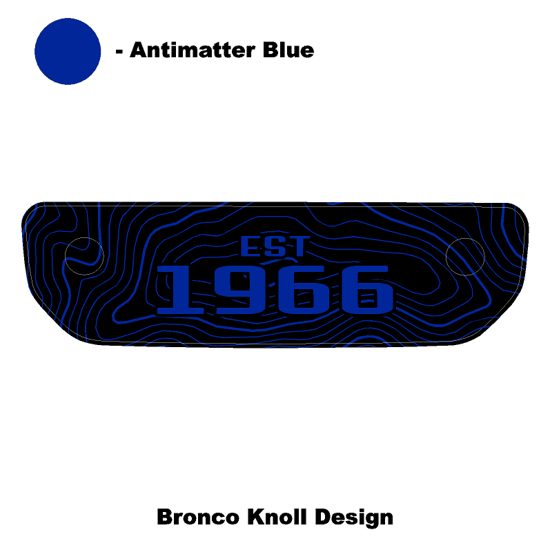 1966 Topographic Shifter Plate (Printed Series + Acrylic) - 2021+ Bronco - Speedlogix