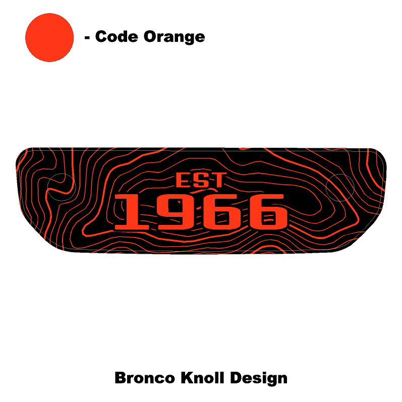 1966 Topographic Shifter Plate (Printed Series + Acrylic) - 2021+ Bronco - Speedlogix