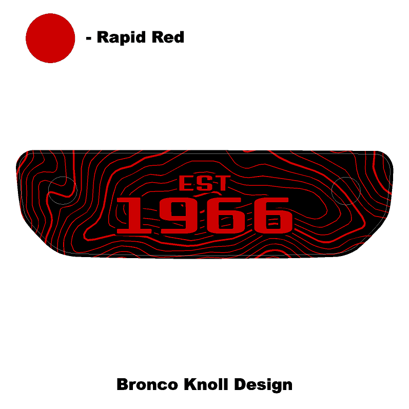 1966 Topographic Shifter Plate (Printed Series + Acrylic) - 2021+ Bronco - Speedlogix