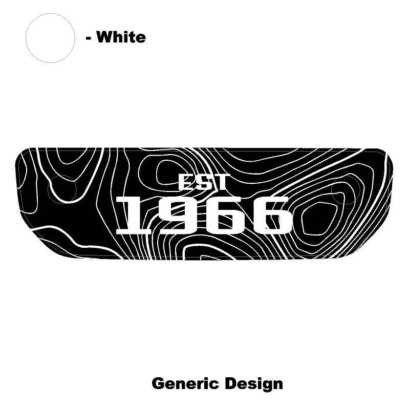 1966 Topographic Shifter Plate (Printed Series + Acrylic) - 2021+ Bronco - Speedlogix