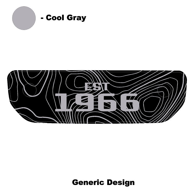 1966 Topographic Shifter Plate (Printed Series + Acrylic) - 2021+ Bronco - Speedlogix
