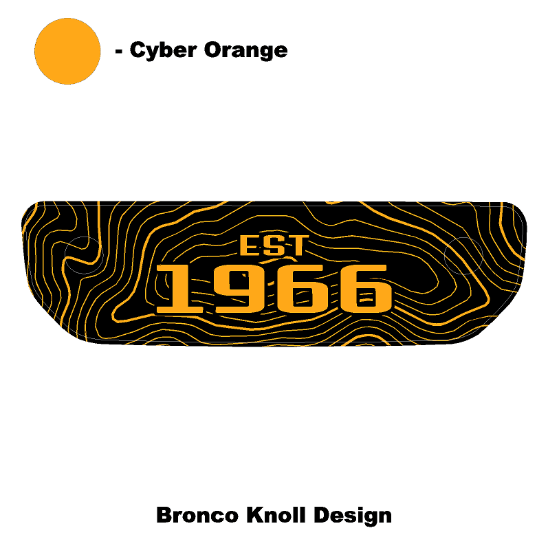 1966 Topographic Shifter Plate (Printed Series + Acrylic) - 2021+ Bronco - Speedlogix