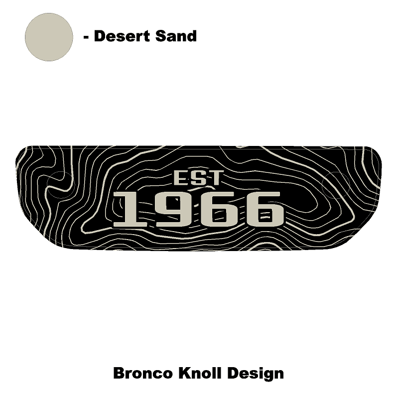 1966 Topographic Shifter Plate (Printed Series + Acrylic) - 2021+ Bronco - Speedlogix
