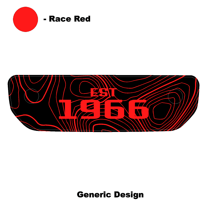 1966 Topographic Shifter Plate (Printed Series + Acrylic) - 2021+ Bronco - Speedlogix