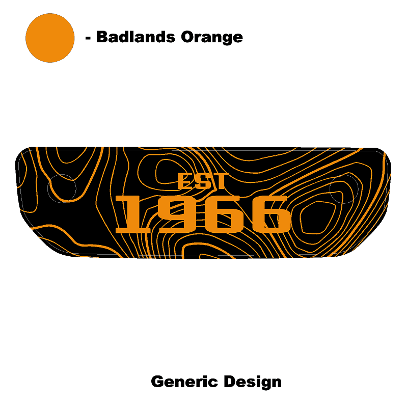 1966 Topographic Shifter Plate (Printed Series + Acrylic) - 2021+ Bronco - Speedlogix