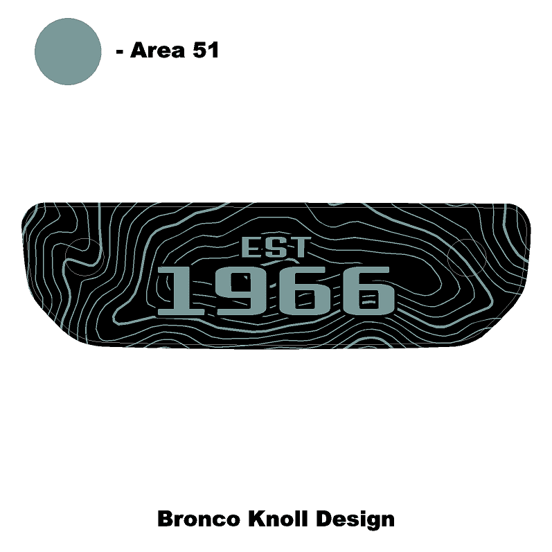1966 Topographic Shifter Plate (Printed Series + Acrylic) - 2021+ Bronco - Speedlogix