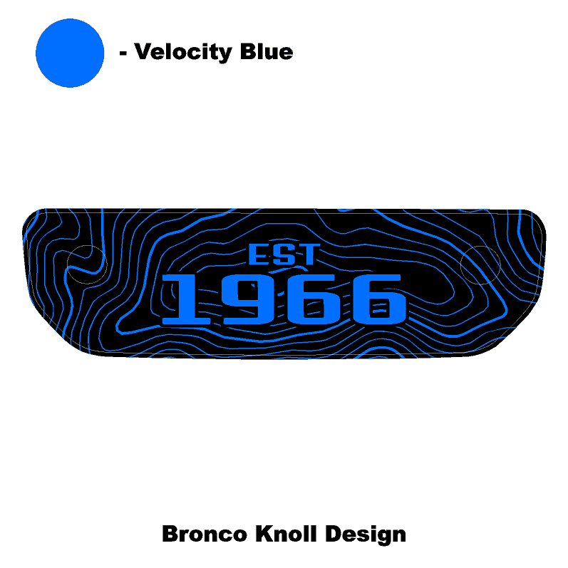 1966 Topographic Shifter Plate (Printed Series + Acrylic) - 2021+ Bronco - Speedlogix