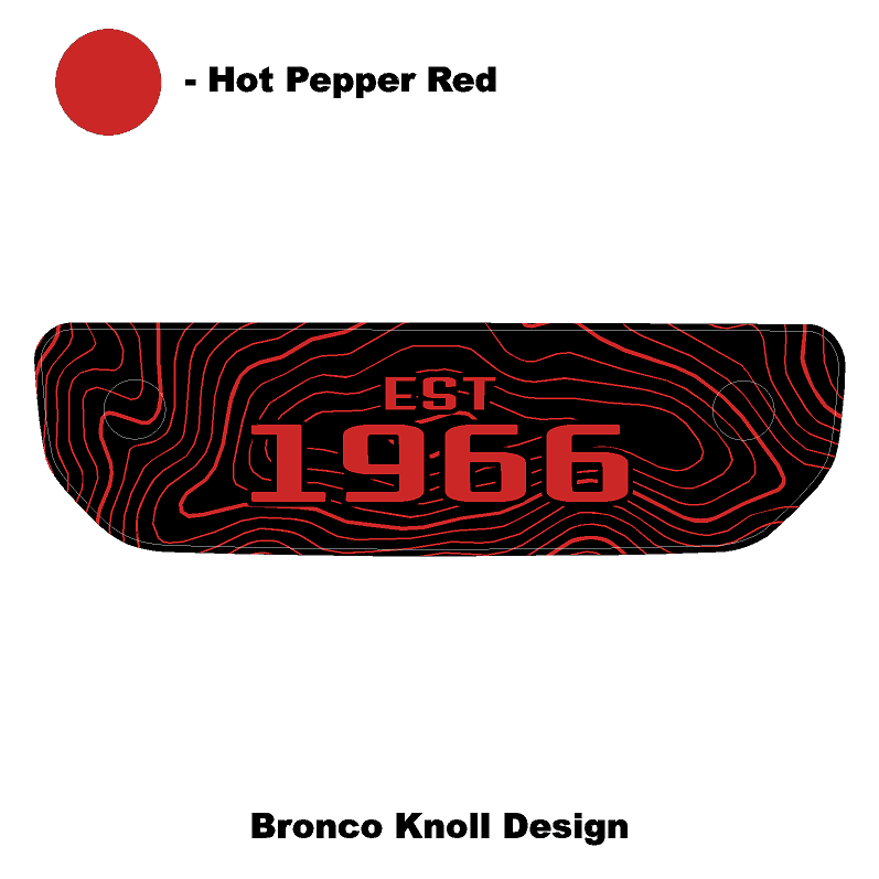 1966 Topographic Shifter Plate (Printed Series + Acrylic) - 2021+ Bronco - Speedlogix