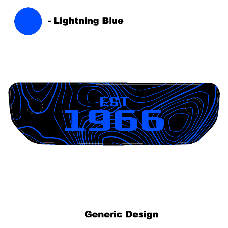 1966 Topographic Shifter Plate (Printed Series + Acrylic) - 2021+ Bronco - Speedlogix
