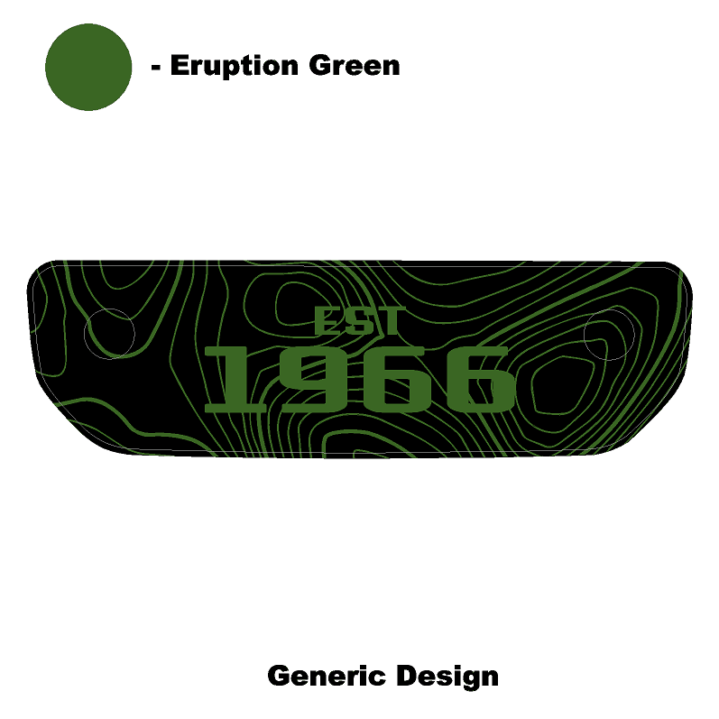 1966 Topographic Shifter Plate (Printed Series + Acrylic) - 2021+ Bronco - Speedlogix