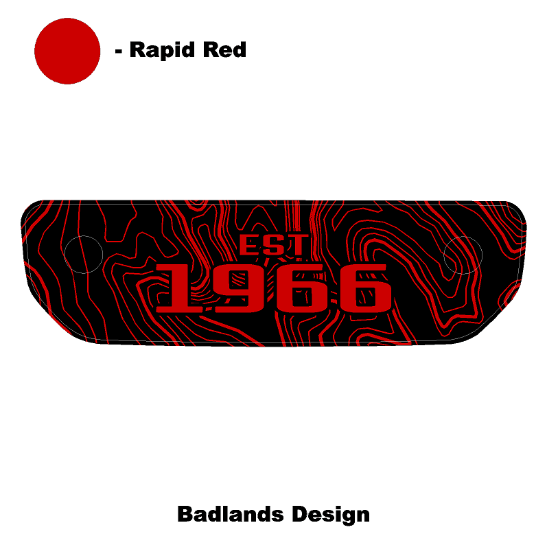 1966 Topographic Shifter Plate (Printed Series + Acrylic) - 2021+ Bronco - Speedlogix