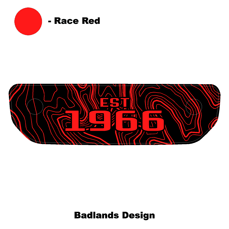 1966 Topographic Shifter Plate (Printed Series + Acrylic) - 2021+ Bronco - Speedlogix