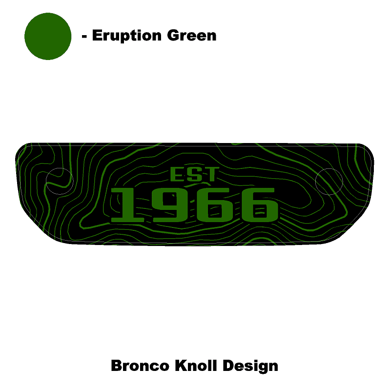 1966 Topographic Shifter Plate (Printed Series + Acrylic) - 2021+ Bronco - Speedlogix