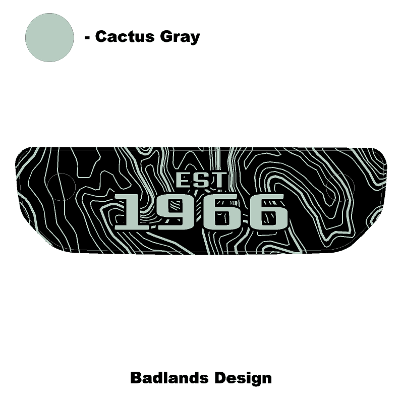 1966 Topographic Shifter Plate (Printed Series + Acrylic) - 2021+ Bronco - Speedlogix