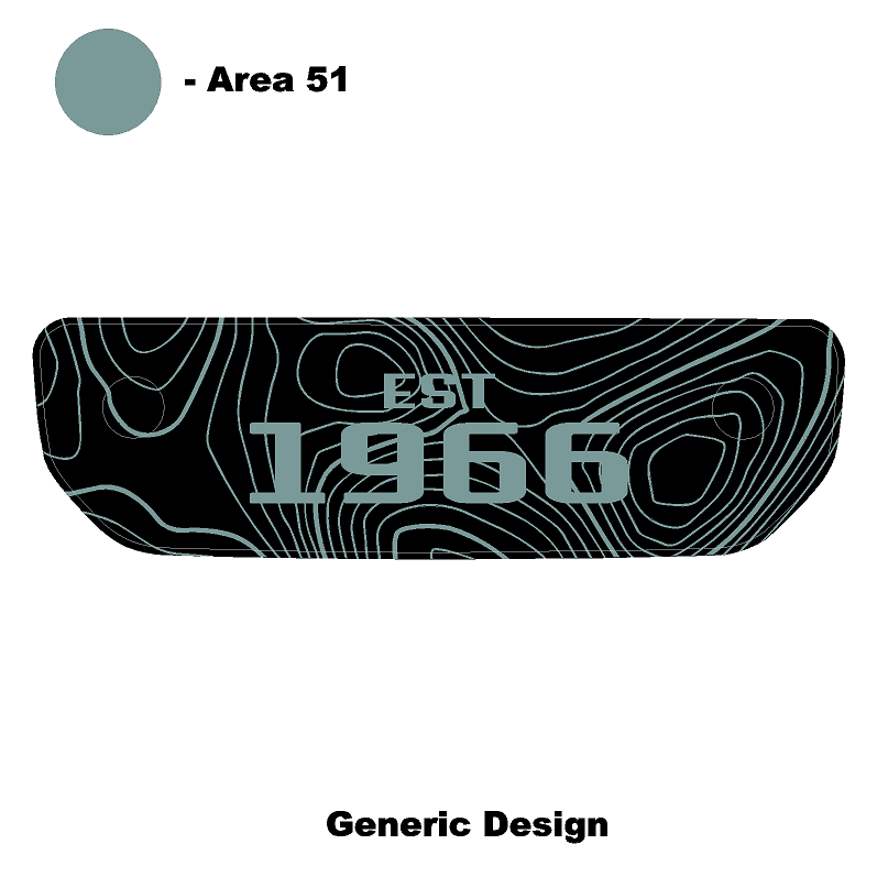 1966 Topographic Shifter Plate (Printed Series + Acrylic) - 2021+ Bronco - Speedlogix