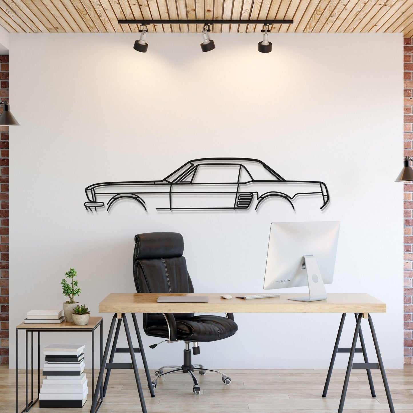1967 Mustang Coupe Classic Metal Car Wall Art - MT0099 - Speedlogix