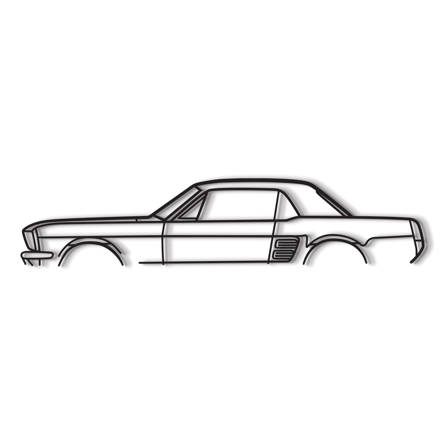 1967 Mustang Coupe Classic Metal Car Wall Art - MT0099 - Speedlogix