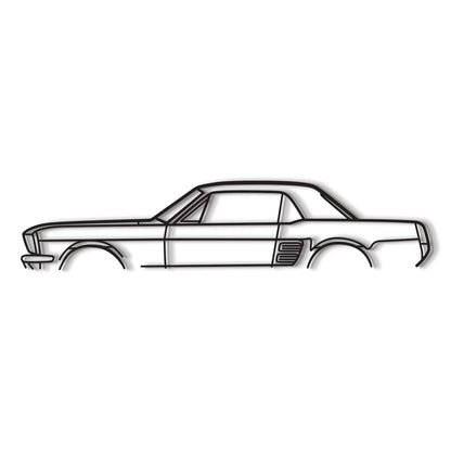 1967 Mustang Coupe Classic Metal Car Wall Art - MT0099 - Speedlogix