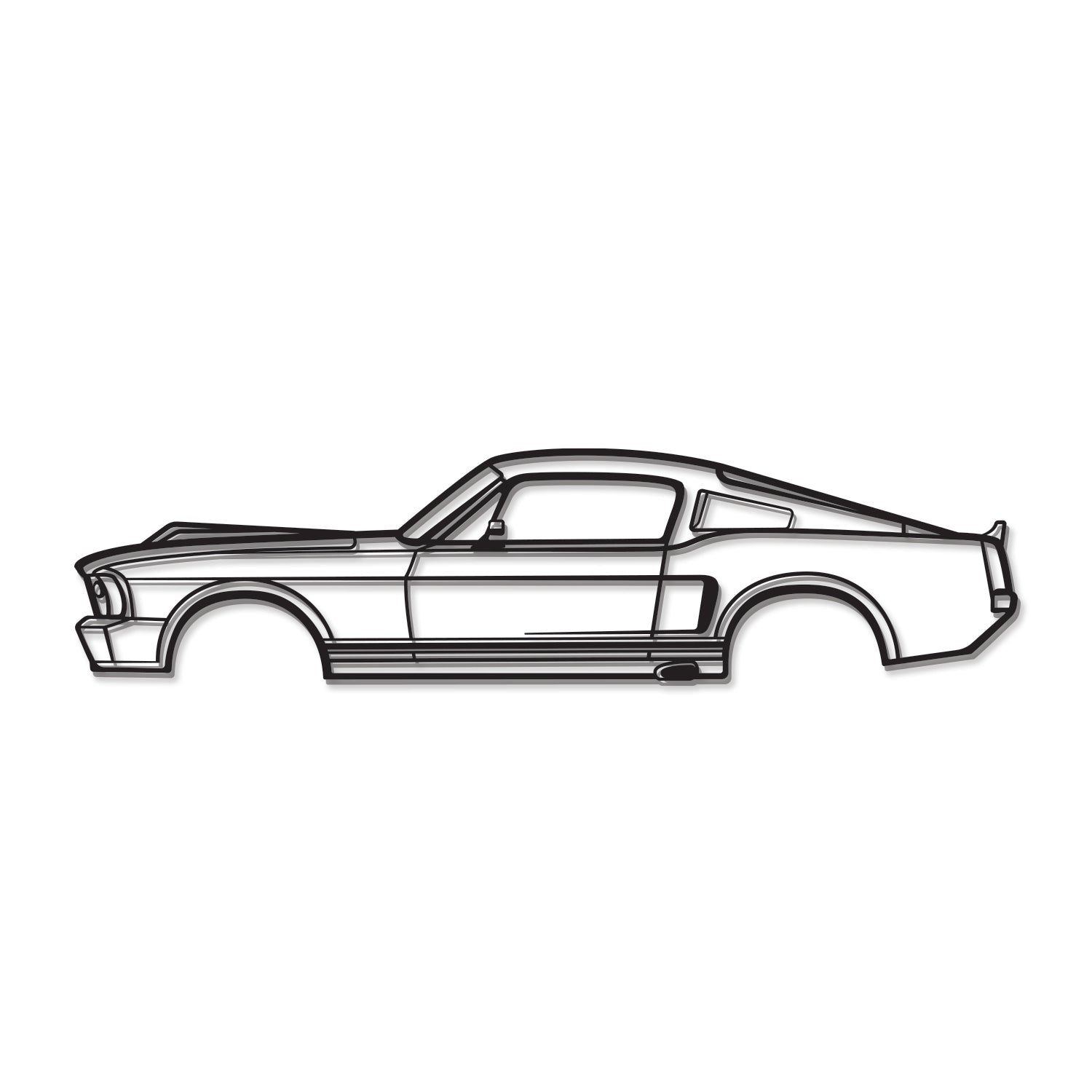 1968 Mustang Eleanor Metal Car Wall Art - MT0110 - Speedlogix