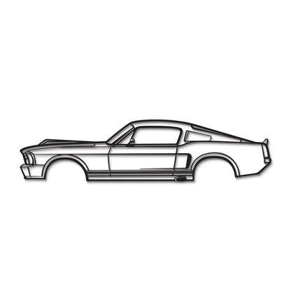 1968 Mustang Eleanor Metal Car Wall Art - MT0110 - Speedlogix