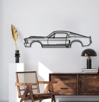 1968 Mustang Eleanor Metal Car Wall Art - MT0110 - Speedlogix