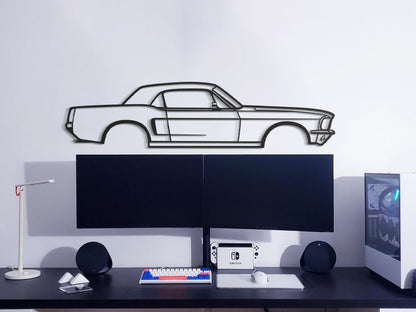 1968 Mustang Hardtop Metal Car Wall Art - MT0112 - Speedlogix
