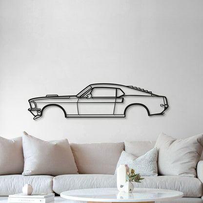 1968 Mustang Mach 1 Metal Car Wall Art - MT0113 - Speedlogix