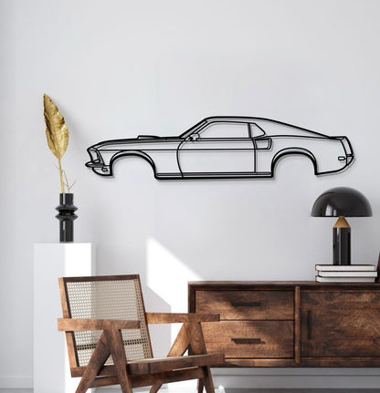 1969 Mustang Mach 1 Metal Car Wall Art - MT0123 - Speedlogix