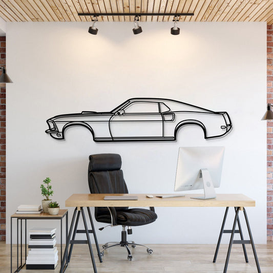 1969 Mustang Mach 1 Metal Car Wall Art - MT0123 - Speedlogix