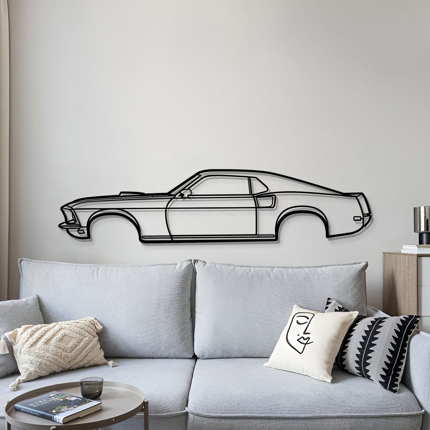 1969 Mustang Mach 1 Metal Car Wall Art - MT0123 - Speedlogix
