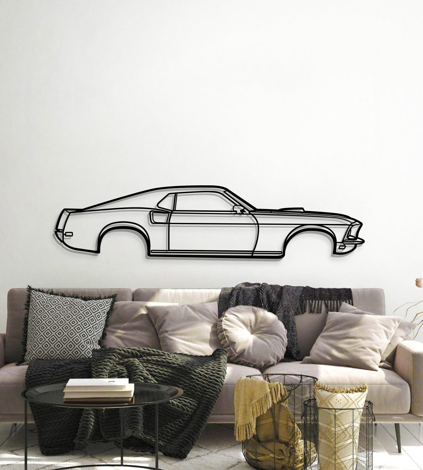 1969 Mustang Mach 1 Metal Car Wall Art - MT0123 - Speedlogix