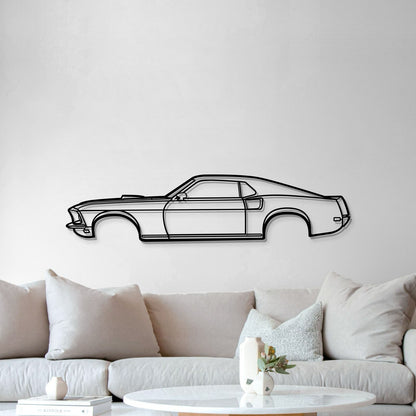1969 Mustang Mach 1 Metal Car Wall Art - MT0123 - Speedlogix